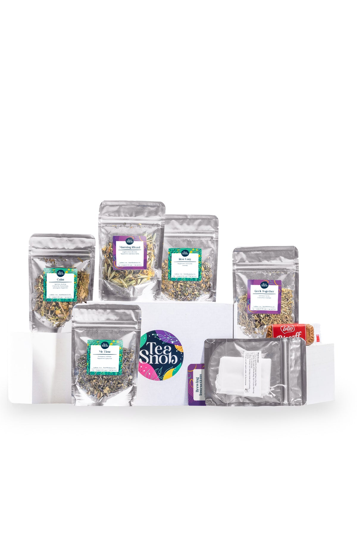 Tea Tasting Sampler - Includes 5 satchels of loose leaf tea ( .3oz each)